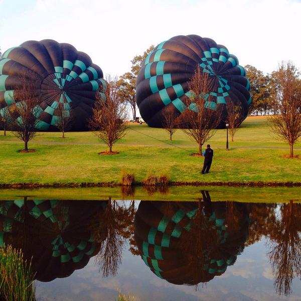 Setting up in the #huntervalley #hotairballoon #beyondballooning