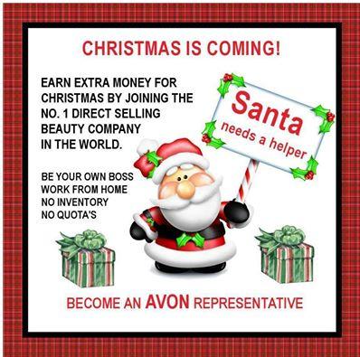 Help Santa become an Avon Representative