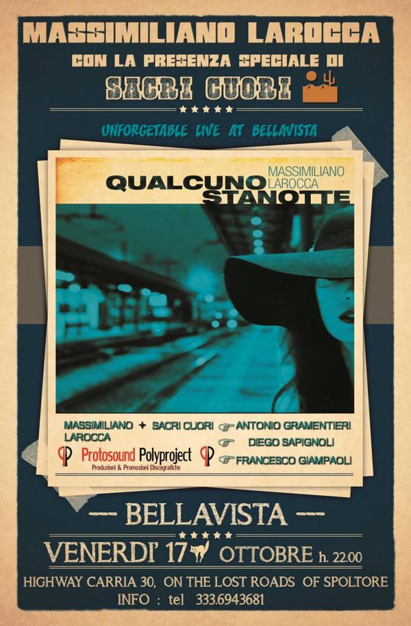 <a href="/MaxLarocca_/">massimiliano larocca</a> + <a href="/Sacri_Cuori/">Sacri Cuori</a> al Bellavista di Spoltore (PE), Ven. 17 ottobre h.22 <a href="/abruzzoforever/">Abruzzo Forever</a> <a href="/ProtosoundPress/">Protosound Press</a>