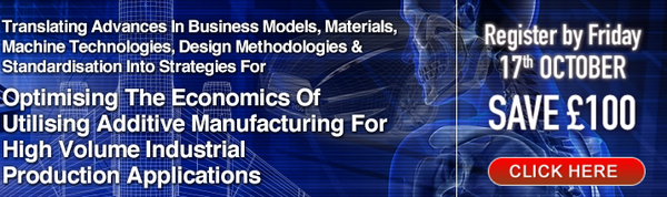 AdditiveManufac's tweet image. Early Bird Ends This Friday! goo.gl/O4jn7U Join Wipro, HEAD Sports, TATA Motors &amp;amp; Many More!