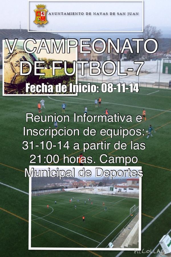 DeportesNavas's tweet photo. V CAMPEONATO DE FUTBOL-7 http://t.co/gs95VooBJD