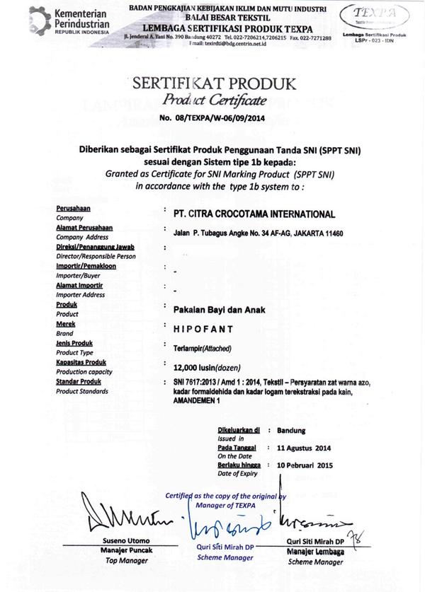hipofant's tweet photo. Produk Pakaian dari HIPOfant Telah di uji coba &amp; Lulus tes SNI http://t.co/UJLzF9CrpL