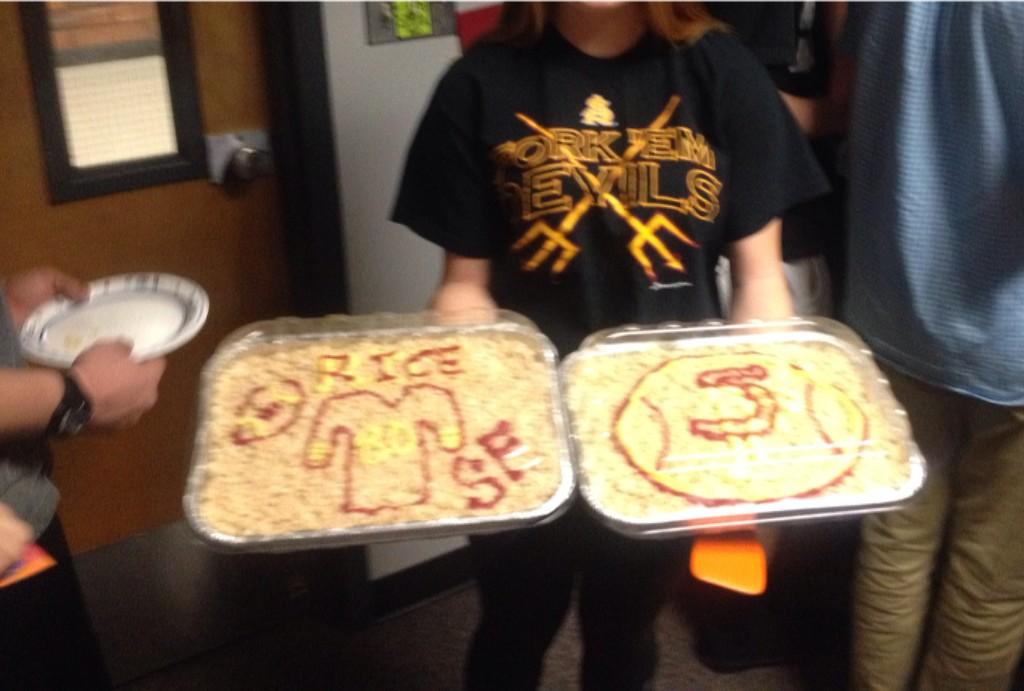  Jerry Rice Krispie treats from the annual JR birthday party in my classroom. Happy birthday!!! 