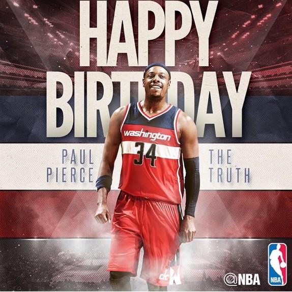 Hoy cumple 37 años Paul Pierce. Un veterano todavía con ganas de guerra. Leyenda Celtic. ¡Happy BDay Truth! 