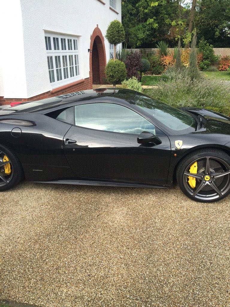 Picture of his Ferarri car