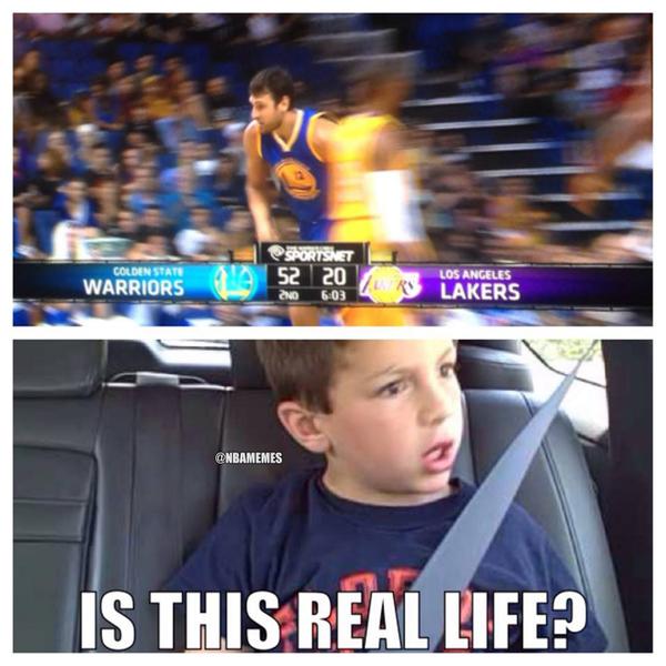 Nba Memes No Twitter How The Lakers Started Tonight S Game Warriors Http T Co Aawuhhenxj