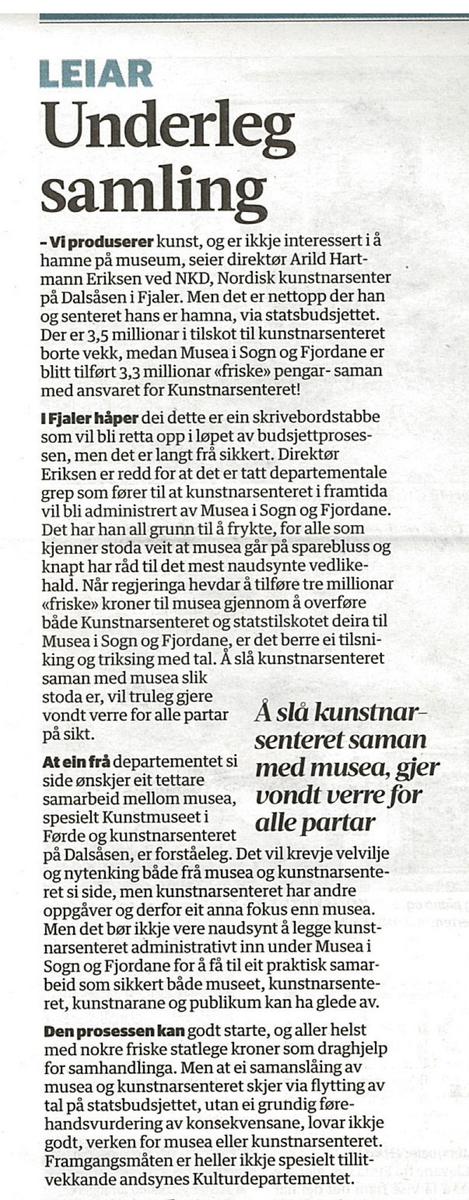 arild6968's tweet image. &quot;Firda&quot; undrer seg også over hva de holder på med i @Kulturdep  Kulturdepartementet. Dette skriver de i dag.