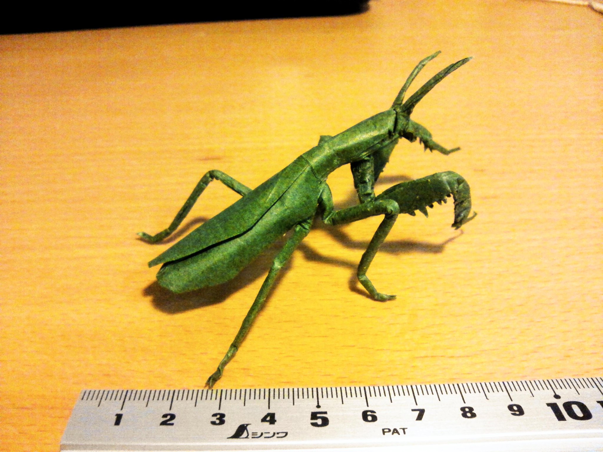 S Pa Twitter カマキリ 30cm四方の薄葉紙使用 折り紙作品 Http T Co Hduhczhgmj