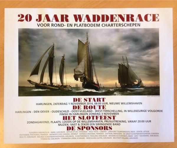 Mooie poster gedrukt <a href="/Waddenrace/">Waddenrace</a> met prachtige foto van <a href="/ArthurOpZee/">Arthur Smeets</a> #drukkersaanzee