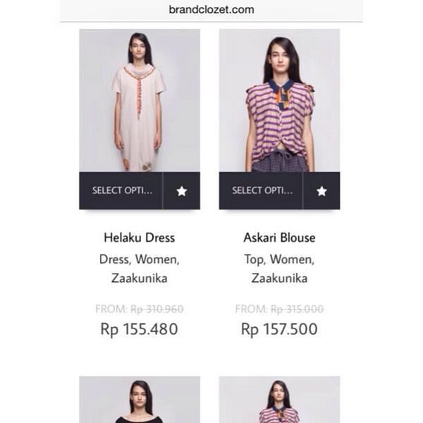 Don't miss it! Zaakunika is having Flash Sale up to 50% on BrandClozet! Woot :D >brandclozet.com