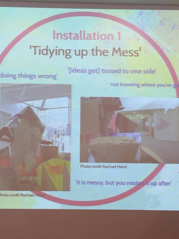 jackiemarsh's tweet photo. @lisa_procter asked children to think about the relationship between play and research - tidying mess #exploringplay http://t.co/hL9s9Vu1s4