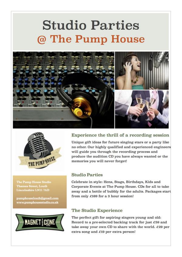 pumphouselouth's tweet photo. Have you ever wondered what it would be like to record in a professional studio? Christmas bookings now being taken! http://t.co/TKfnViVdjO