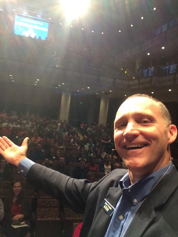 #mcopenhouse - my first selfie from stage. We have a nice group here today!