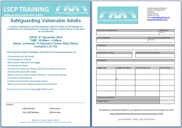 LSCPinfo's tweet photo. Safeguarding Training http://t.co/OxkeP4Tz0C