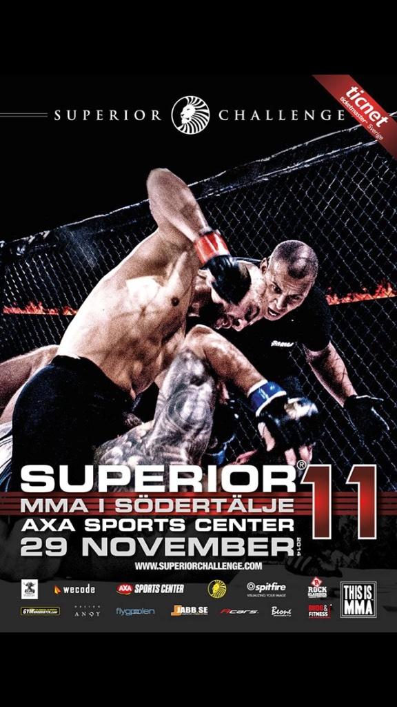 SuperiorC's tweet photo. Poster Superior Challenge 11 - MMA i Södertälje, 29 november, AXA Sports Center #mma #sc11 #axasportscenter  #poster http://t.co/NRj5tIAFMl