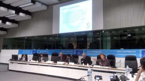 EndEcocideEU's tweet image. @annevanschaik  from @foeeurope in the #EndEcocideConf talking about corporate liability and  #EmptyLands