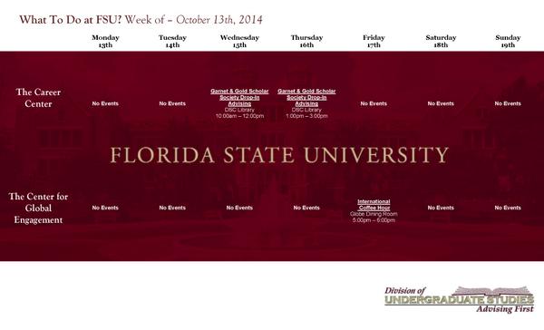 FSUExploratory's tweet image. Here are events happening at #FSU this week!