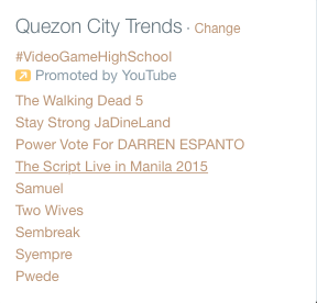 WeLoveErichG's tweet photo. There you have it, @2WivesABSCBN @TwoWivesUpdates! Two Wives is trending in Quezon City :) #PinoyTwoWives http://t.co/J19x6fIkeT