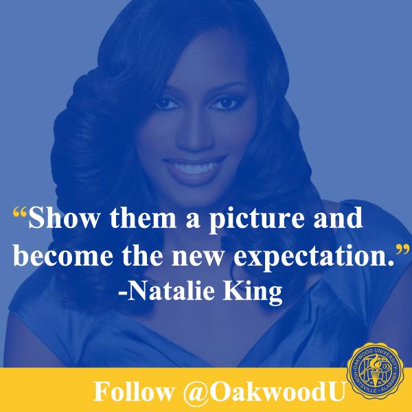 OakwoodU's tweet image. "Show them a picture and become the new expectation." - @natalie60640 #MotivationMonday