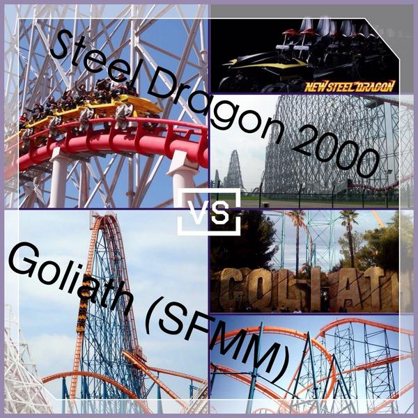 Wcoasterboy's tweet photo. #coasterarena #2 >Steel Dragon 2000 vs Goliath (SFMM)<
🌟RT for Steel Dragon
🌟FAV for Goliath 
#rollercoaster #vote http://t.co/E9fP6uzwin