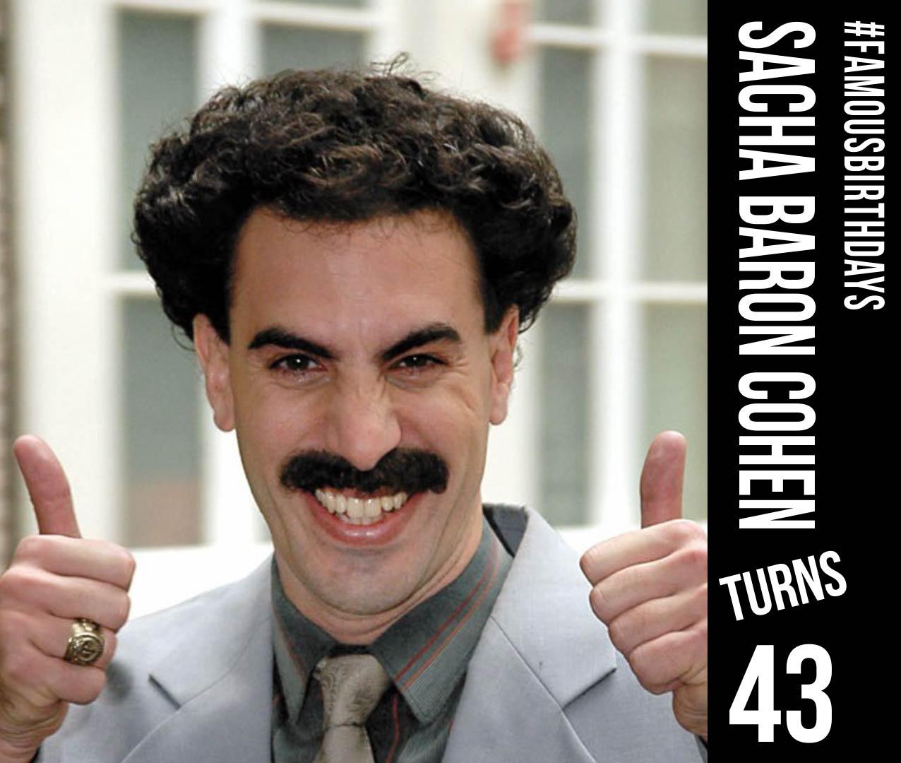 Wishing English actor and comedian Sacha Baron Cohen a Happy Birthday today! 