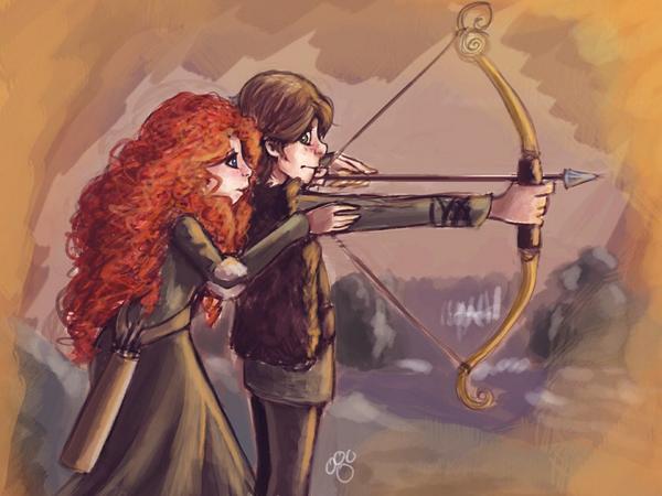 Redhairedlasss's tweet image. "Yeah hold it like that" Merida helping Hiccup with the bow and arrow "ya shaking like a dog in the rain" #OpenRP