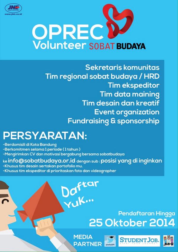 Kamu suka budaya? Bisa foto &amp; videographer? Yu gabung bersama <a href="/sobatbudaya/">Sobat Budaya</a> | kirim CV ke Info@sobatbudaya.or.id