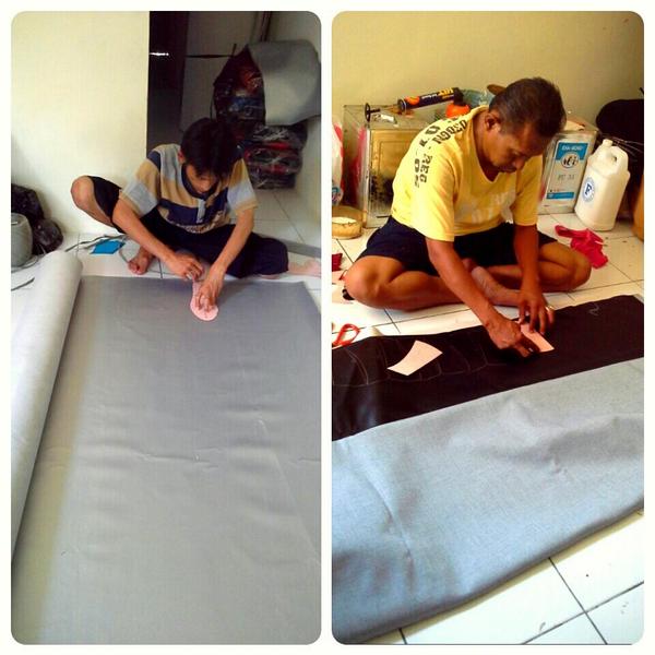 Malam guys, ini proses penggrisan pola sepatu nya.