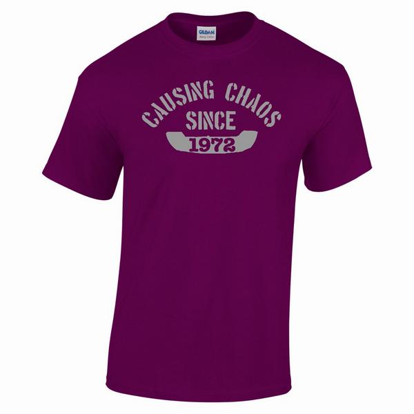 ntprinter's tweet image. Causing chaos t-shirts now available from just £8, any colour t-shirt, any color, any year!