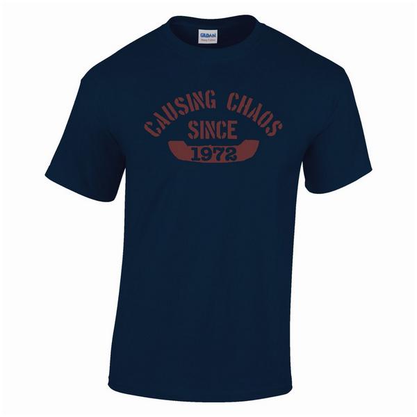ntprinter's tweet image. Causing chaos t-shirts now available from just £8, any colour t-shirt, any color, any year!