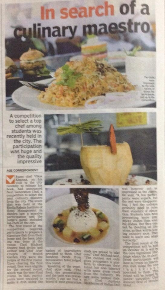 Greed_Goddess's tweet photo. @mchefajaychopra @TheWestinMumbai you have always supported us,thankyou so much for being part of @nextgenchef #SRIHM http://t.co/WL4WTv2wVj