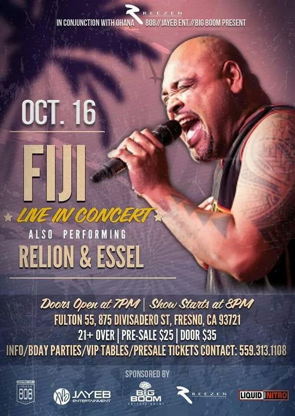 liquidnitro559's tweet photo. Don't wanna miss this Fiji live @ Fulton 55 on Oct 16th also performing Essel and Relion get your tickets! http://t.co/avDy4osnkI