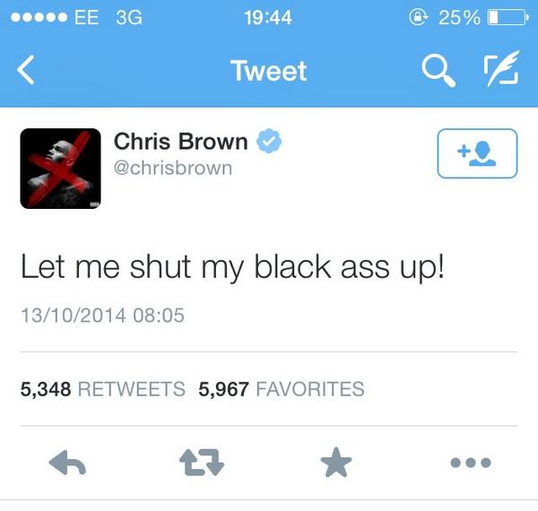chris brown Let me shut my black a.. up에 대한 이미지 검색결과