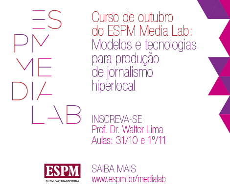ESPMMediaLab's tweet photo. Curso de Jornalismo Hiperlocal: INSCRIÇÕES ABERTAS: http://t.co/C2Rdeqbxme http://t.co/ZrYk2w1XaT