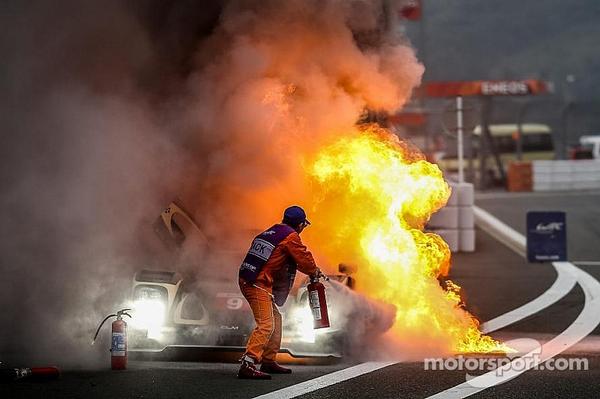 So what caused the massive fire on the Lotus CLM P1/01 at Fuji? bit.ly/1wuxO6M