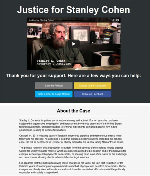 EvillySexyBitch's tweet photo. ✔️✔️✔️SUPPORT~> JUSTICE for @StanleyCohenLaw

http://t.co/SJWQEAhFKU

#FreeStanley #NoJailForStanley #UpTheRebels

http://t.co/VaCLquzFPK