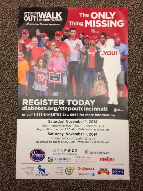 Medpace is proud to sponsor the #StepOutWalk Saturday, November 1, 2014! Benefits go to the @AmDiabetesAssn