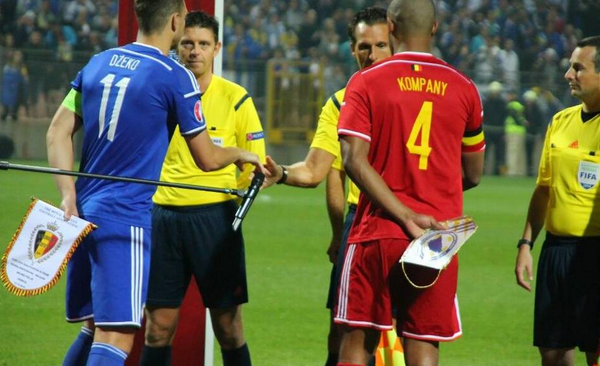 dzeko_diamond's tweet photo. two captains and @MCFC teammates... @EdDzeko @VincentKompany #MCFC #BiHvsBEL #Euro2016Qualifiers http://t.co/MtJV4Xwazy