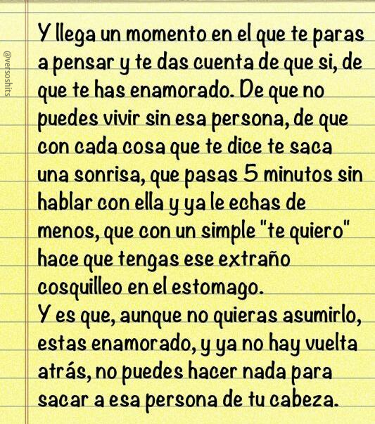 versoshits's tweet photo. Llega un momento en el que te das cuenta que estás enamorado... http://t.co/NRWWA4dPVy