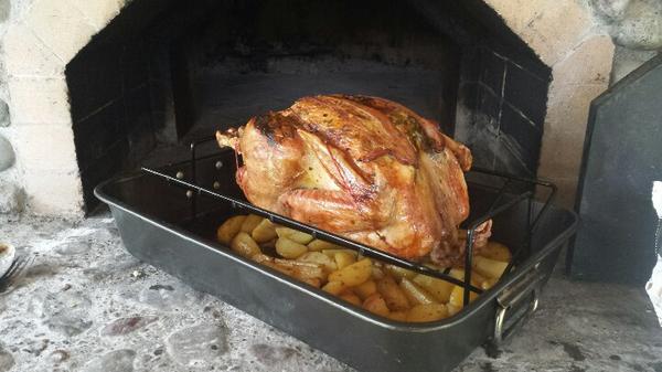Wood fired oven turkey for #thanksgiving #tbay #oldschoolcooking