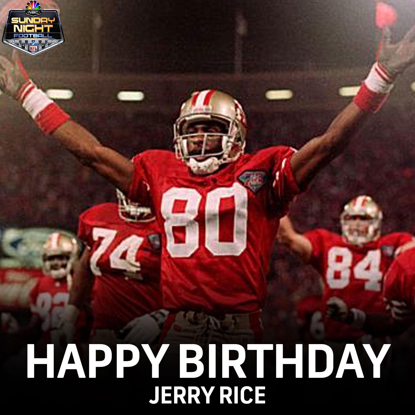 Happy Birthday to 13-time Pro Bowl Selection and 3-time Super Bowl champ, Jerry Rice. 