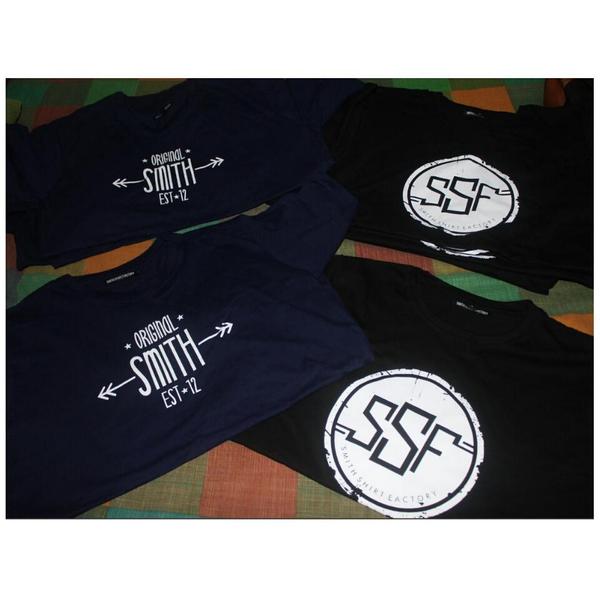 Good morning guys ! We have something new for you . 2 new tees from smith shirt factory | black logo and ink navy