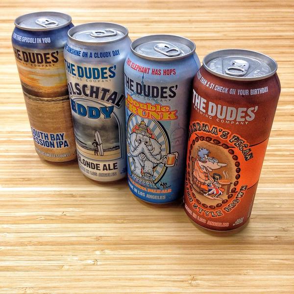 thedudesbrew's tweet photo. Which is your favorite? #thedudesbrew #craftbeer #southbaysession #kolschtaleddy #doubletrunkipa #grandmaspecan http://t.co/S5pgfSl3dI
