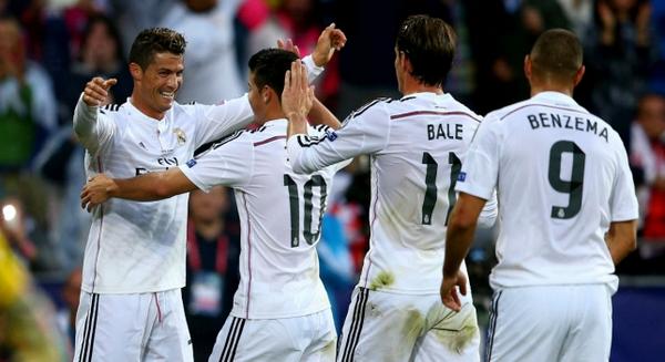 FutboolFichajes's tweet photo. "Van a jugar James, Cristiano, Benzema y Bale contra el FC Barcelona" 

ANCELOTTI. http://t.co/m3WxcEx0uI