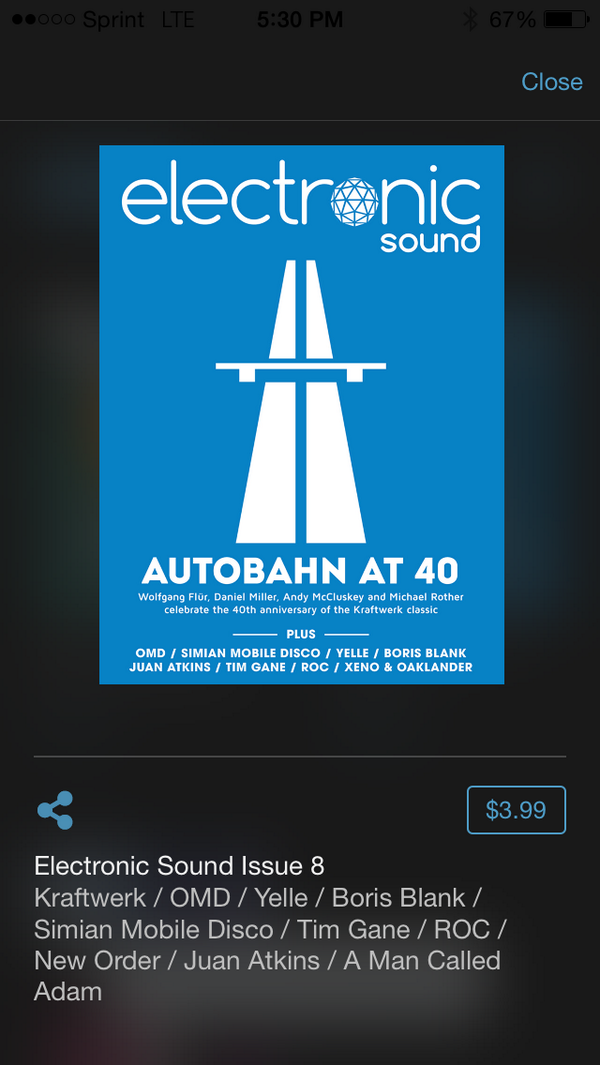 DaveCandler's tweet image. #Autobahn is 40. #kraftwerk #electronicsoundmag