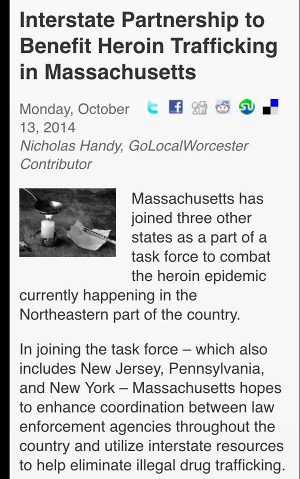 SoLocalWorc's tweet image. Today's Headlines: When heroin trafficking benefits, everybody wins. (hearty h/t to the intrepid GoLocal Worcester)
