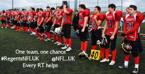 KCLRegents's tweet photo. We'd love the chance to hang out with the @Jaguars, @TonyBoselli and @NFL_UK.  Every RT helps #RegentsNFLUK http://t.co/W1Jr7B88ax