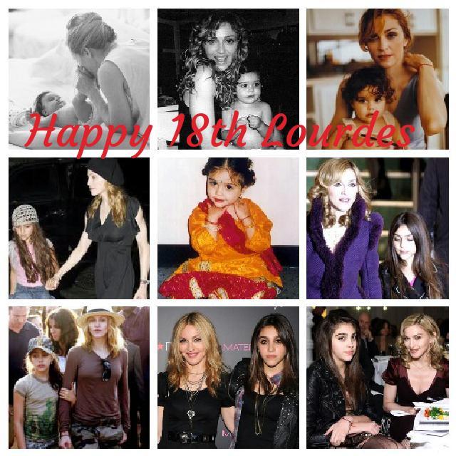 Happy 18th Birthday Lourdes Maria Ciccone Leon   