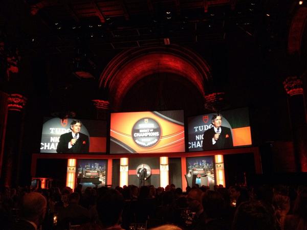 The stage setup for the <a href="/UnitedSportsCar/">Please Follow @IMSA</a> Night of Champions in #NYC