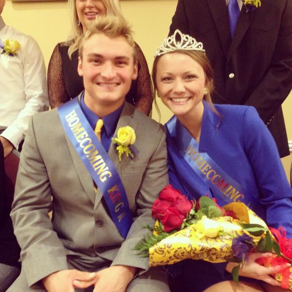 muleriders's tweet photo. Your 2014 Homecoming King and Queen are Dillon Fogle and Presley Pennington. #SAUhomecoming http://t.co/5a1SmpiOTd